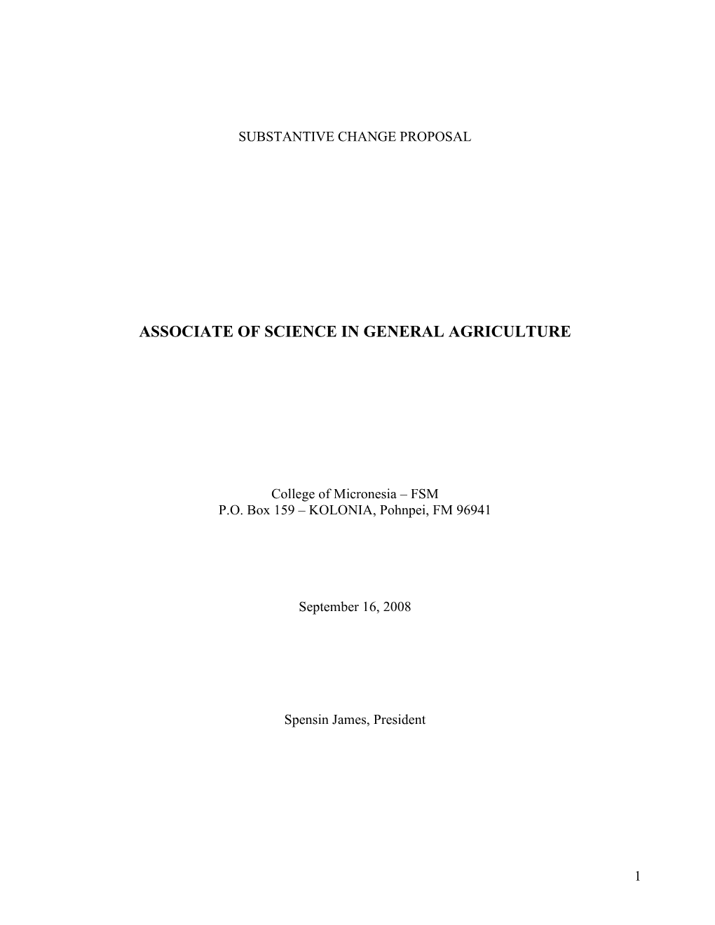 Associate of Science in General Agriculture