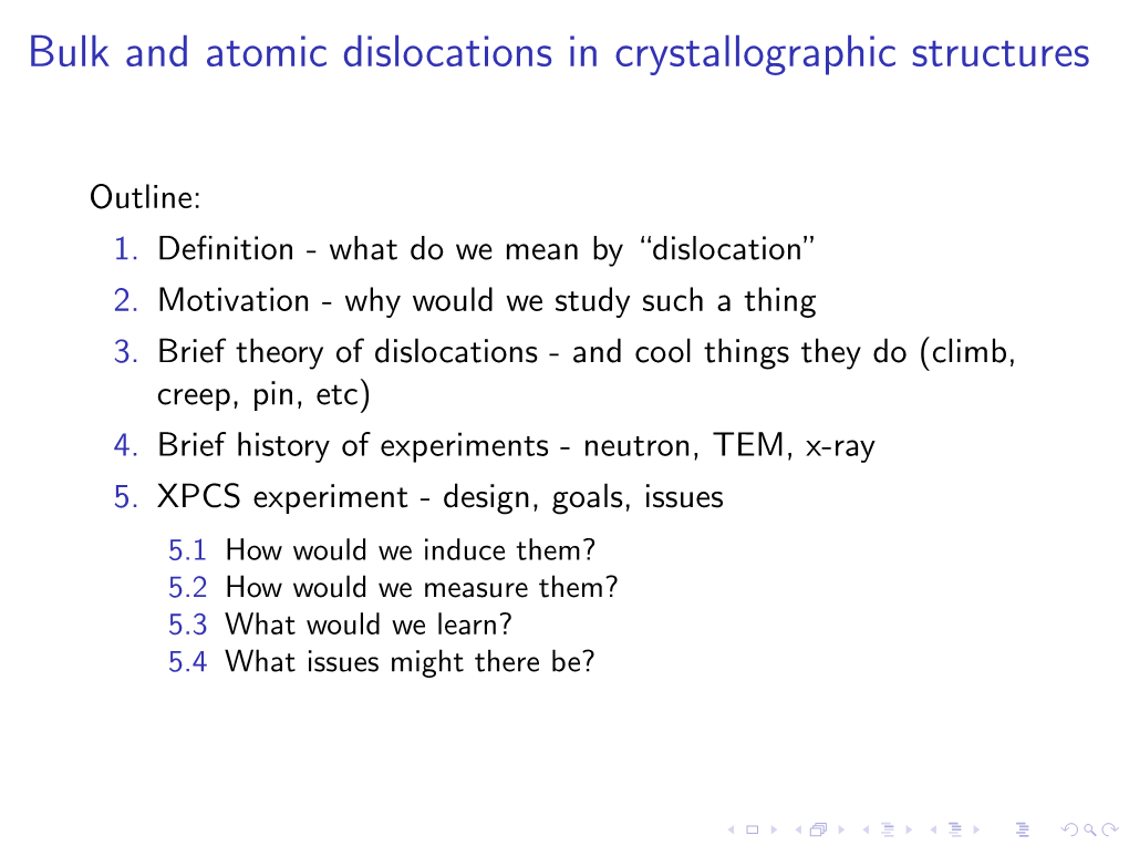 Bulk and Atomic Dislocations in Crystallographic Structures