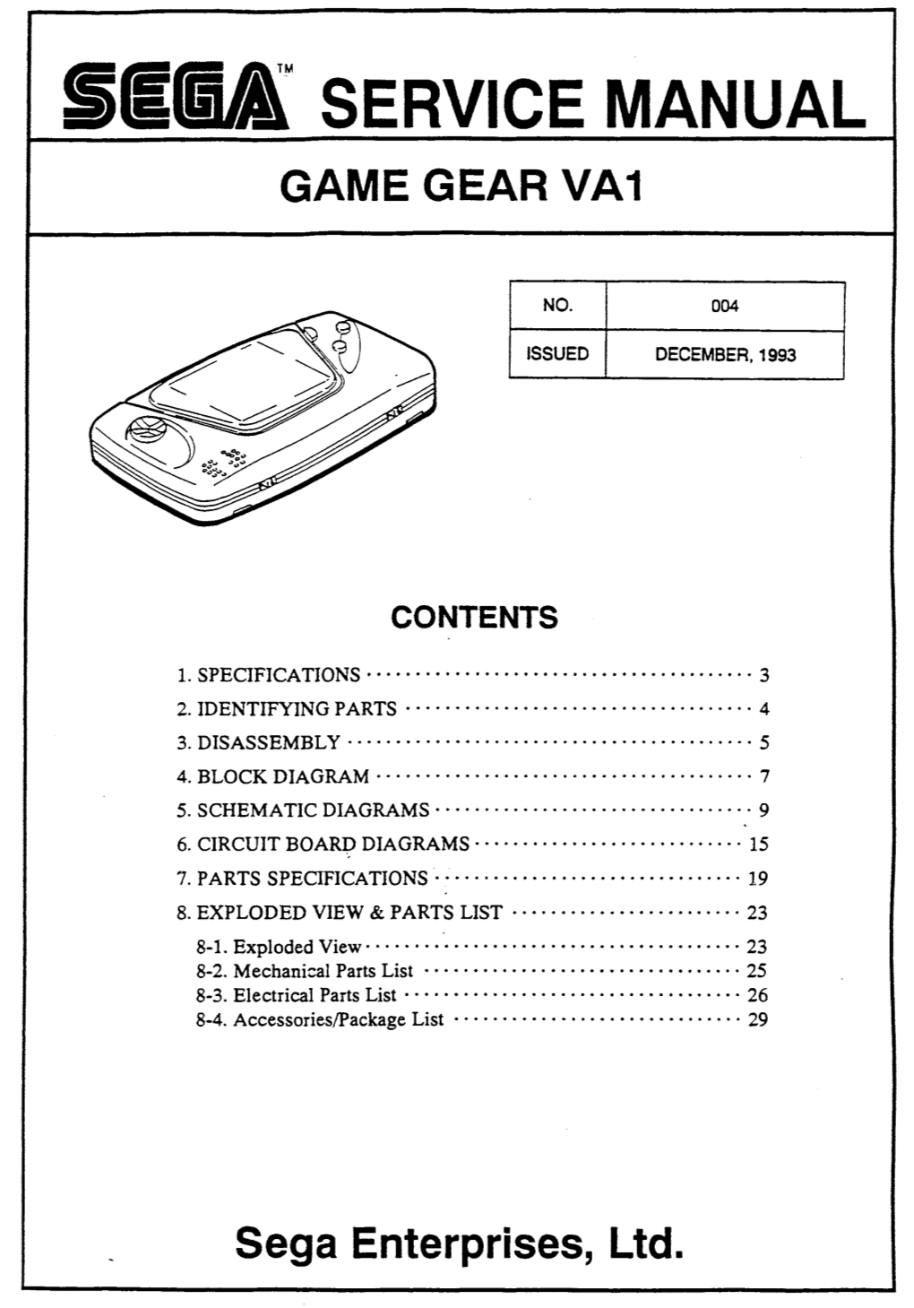 Game Gear Service Manual