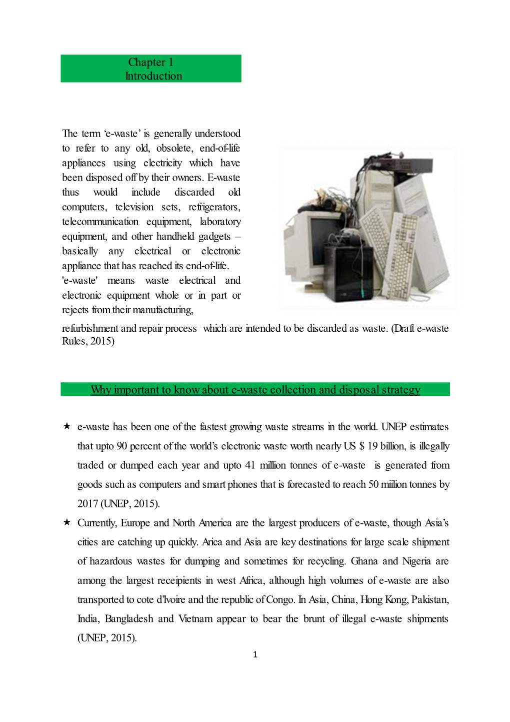 View Inventorisation Report on E-Waste 2015
