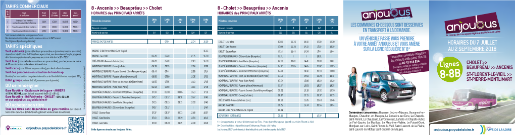 8 - Ancenis >> Beaupréau >> Cholet 8 - Cholet >> Beaupréau >> Ancenis Nb