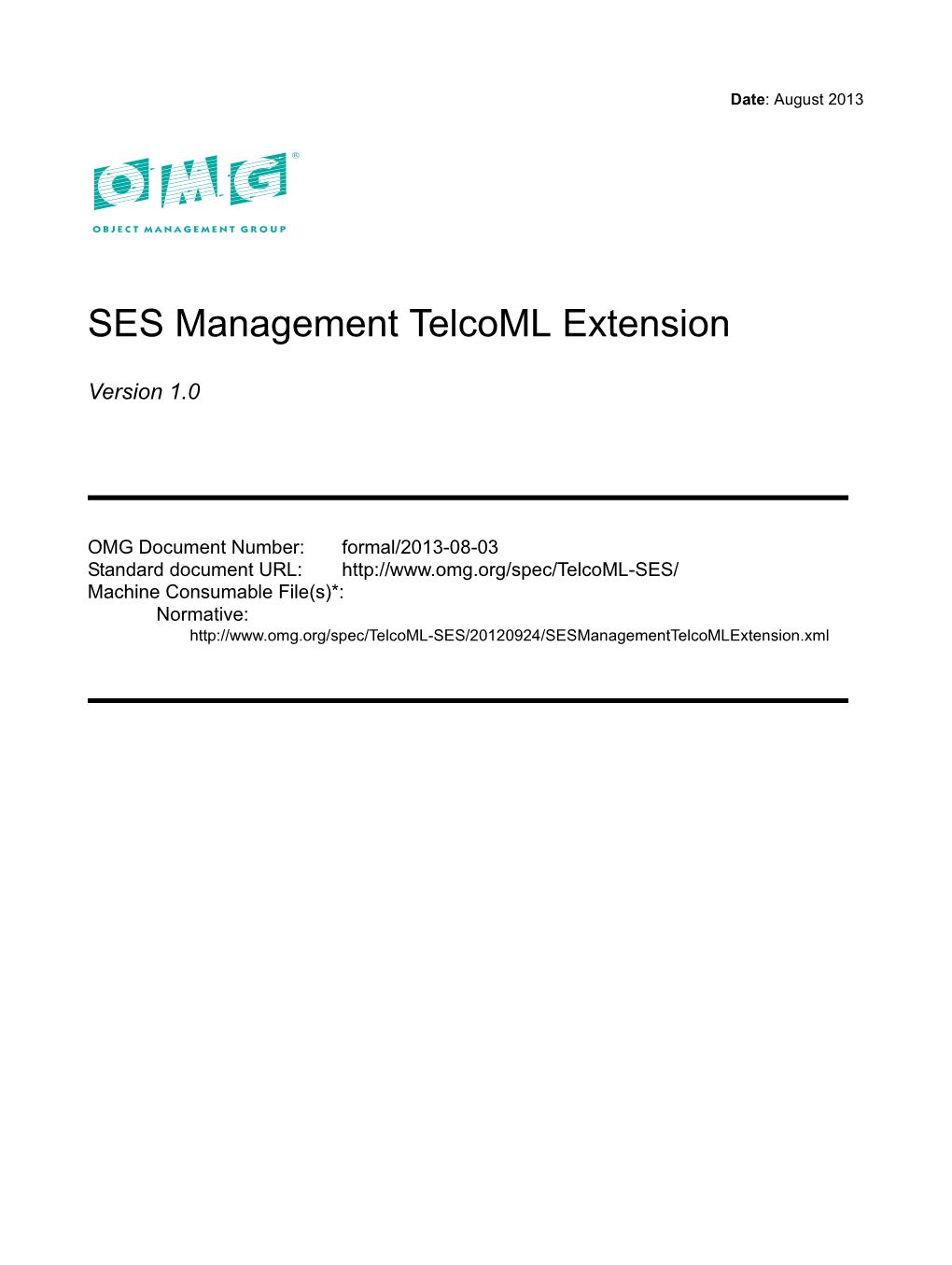 SES Management Telcoml Extension