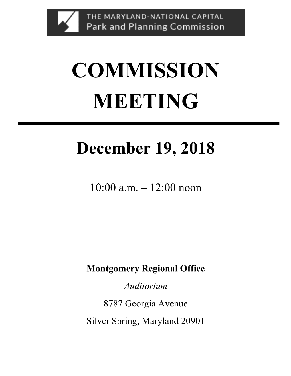 Commission Meeting