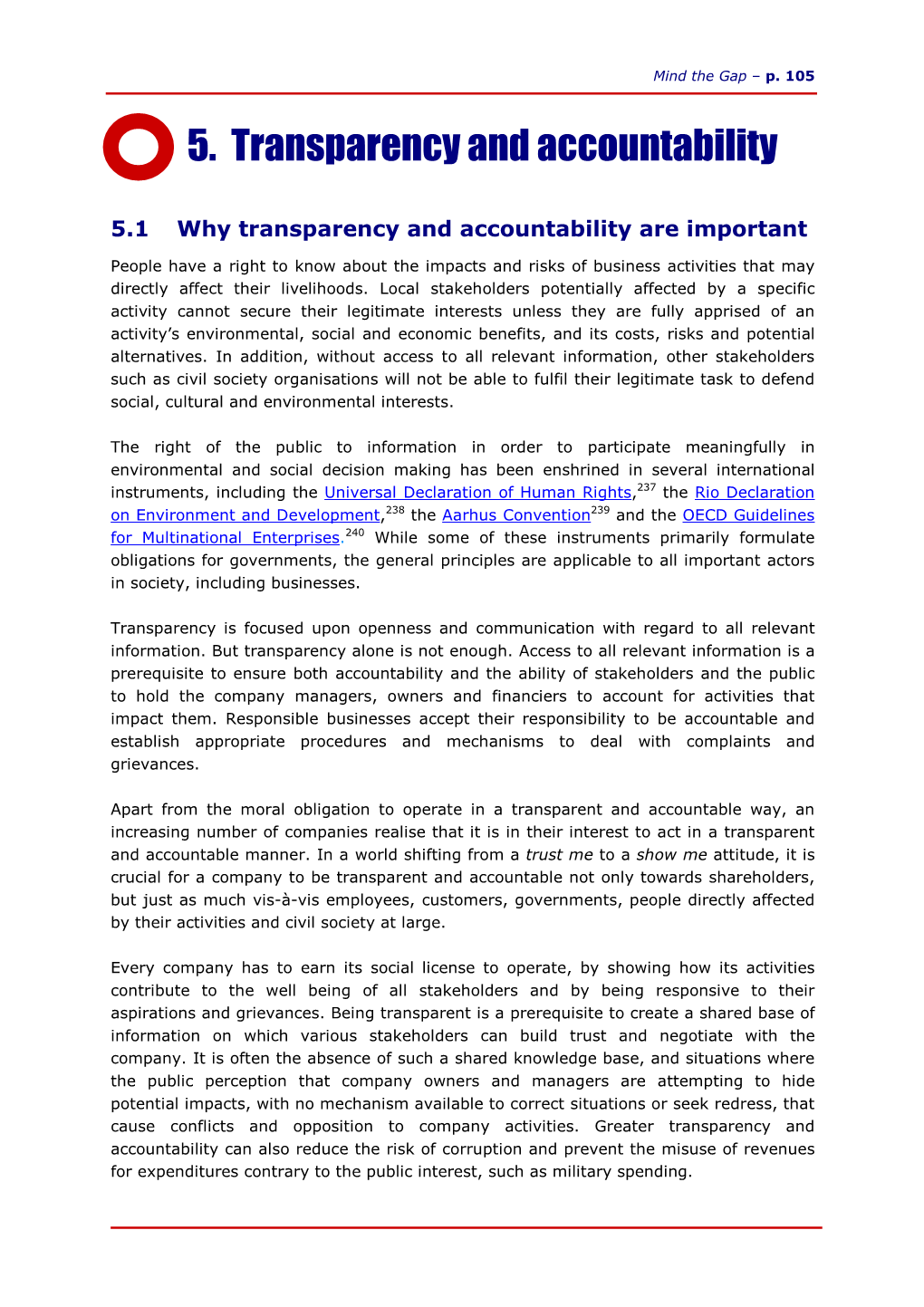 5. Transparency and Accountability