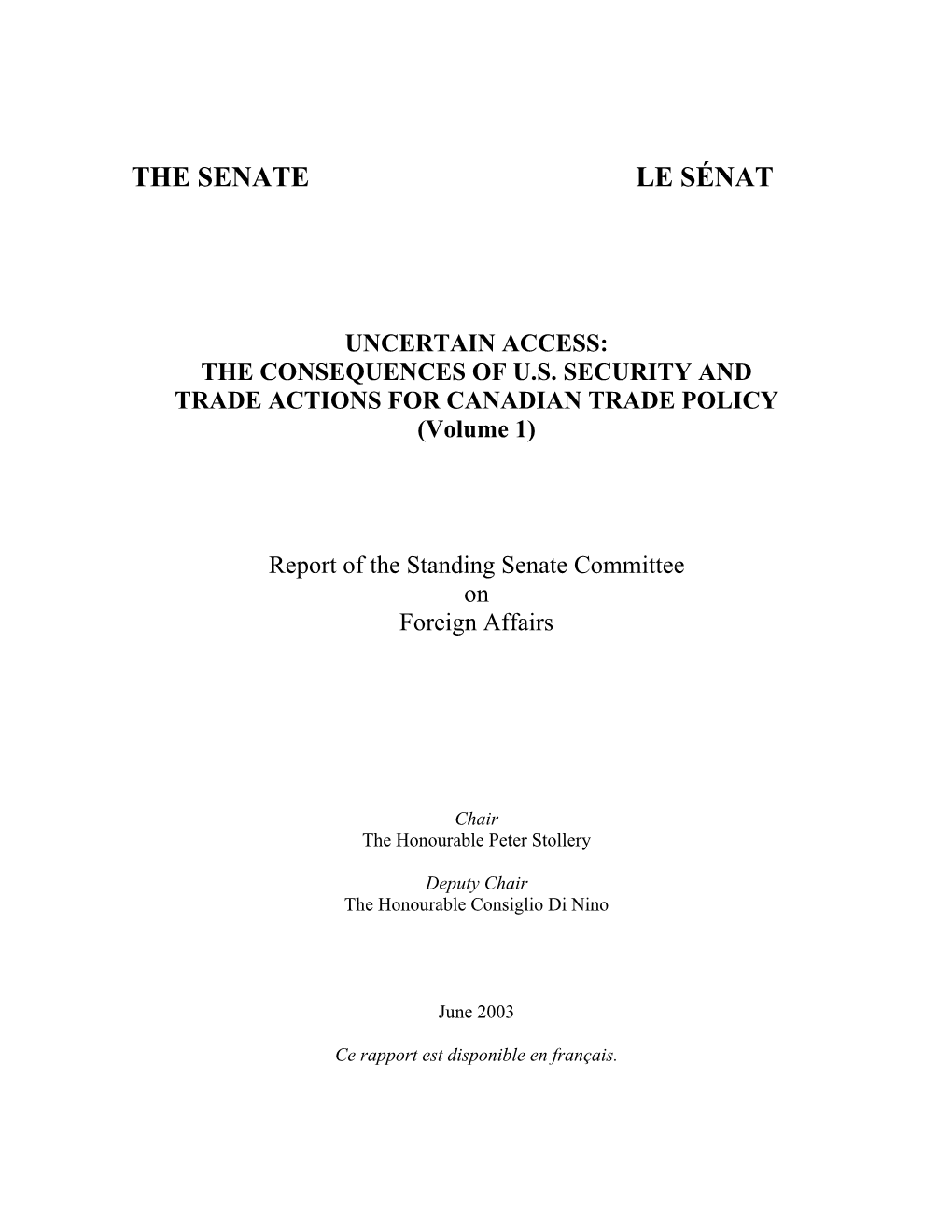 The Senate Le Sénat