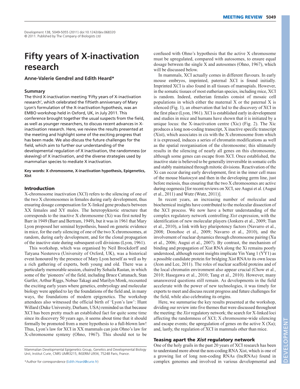 Fifty Years of X-Inactivation Research