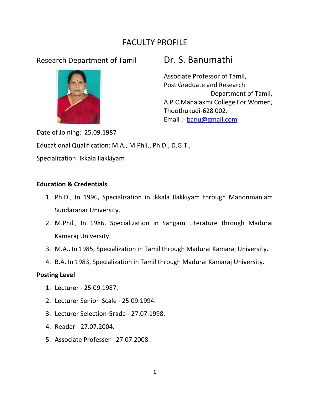 Dr. S. Banumathi