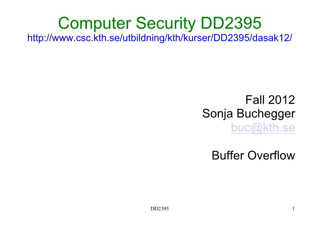 Computer Security DD2395