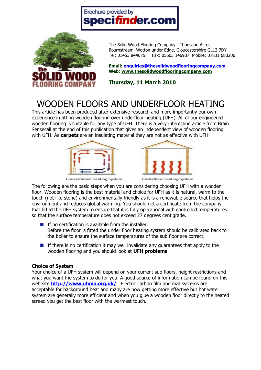 Wooden Floors and Underfloor Heating