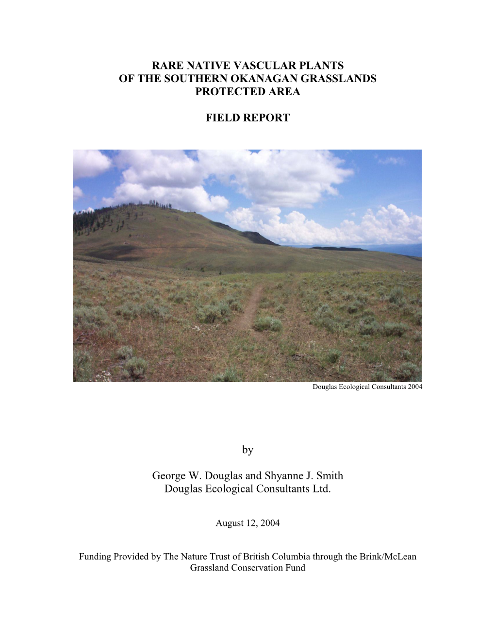 Rare Vascular Plants of the Southern Okanagan