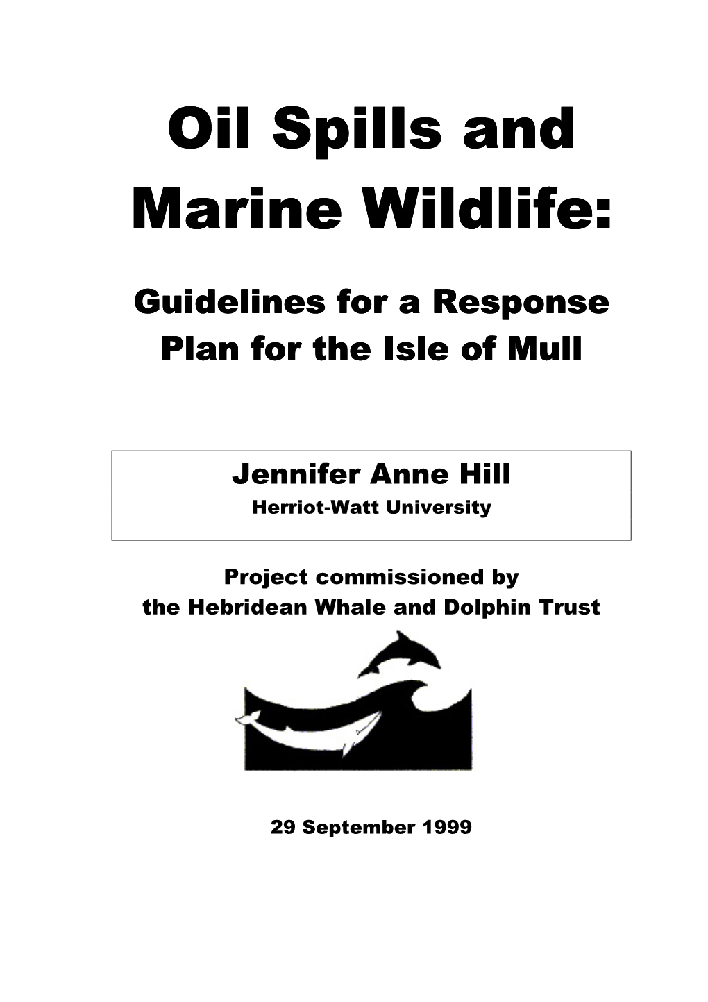 Guidelines for a Wildlife Response Plan