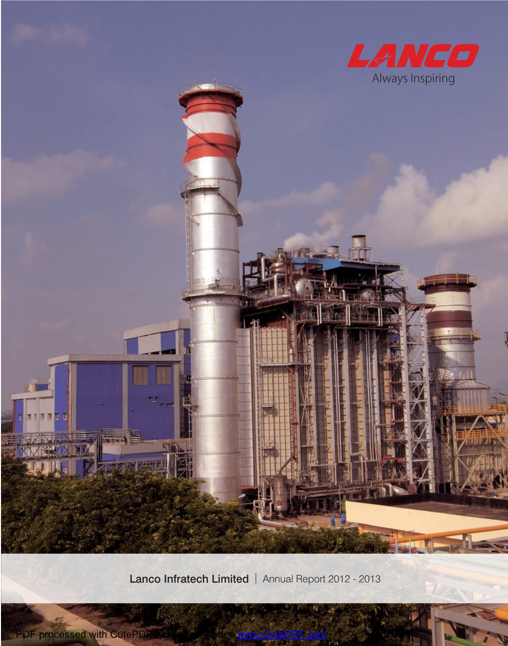 Lanco Infratech Limited Annual Report 2012 - 2013