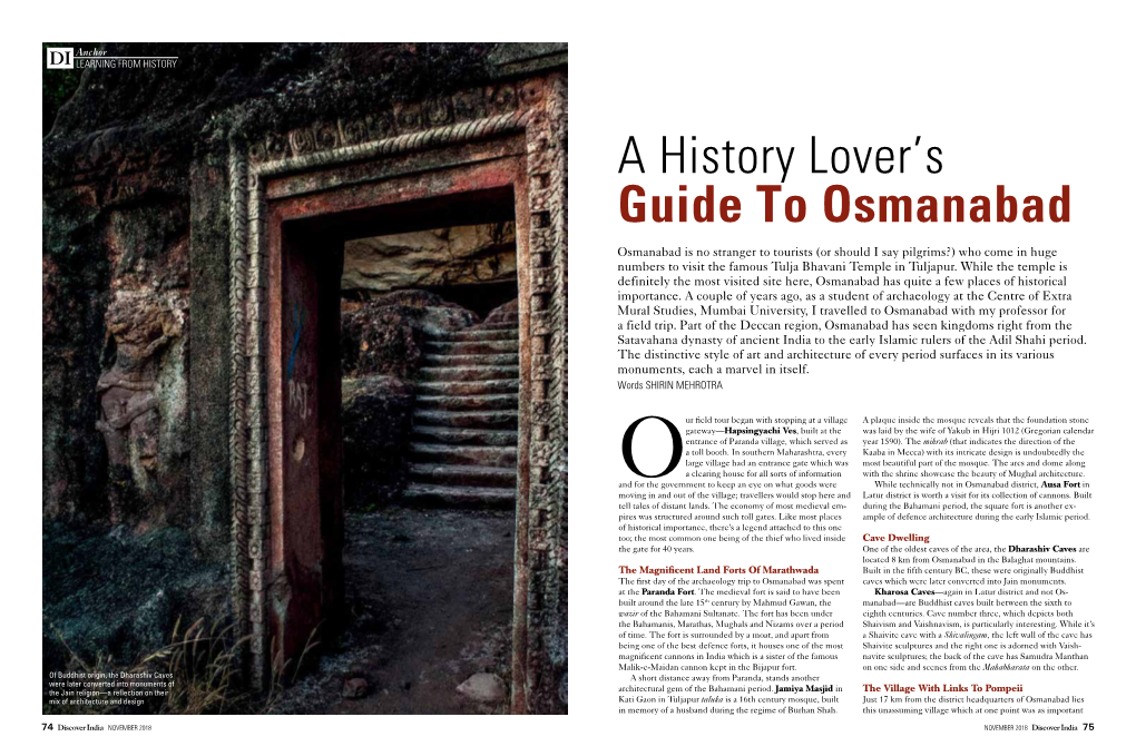 A History Lover's Guide to Osmanabad