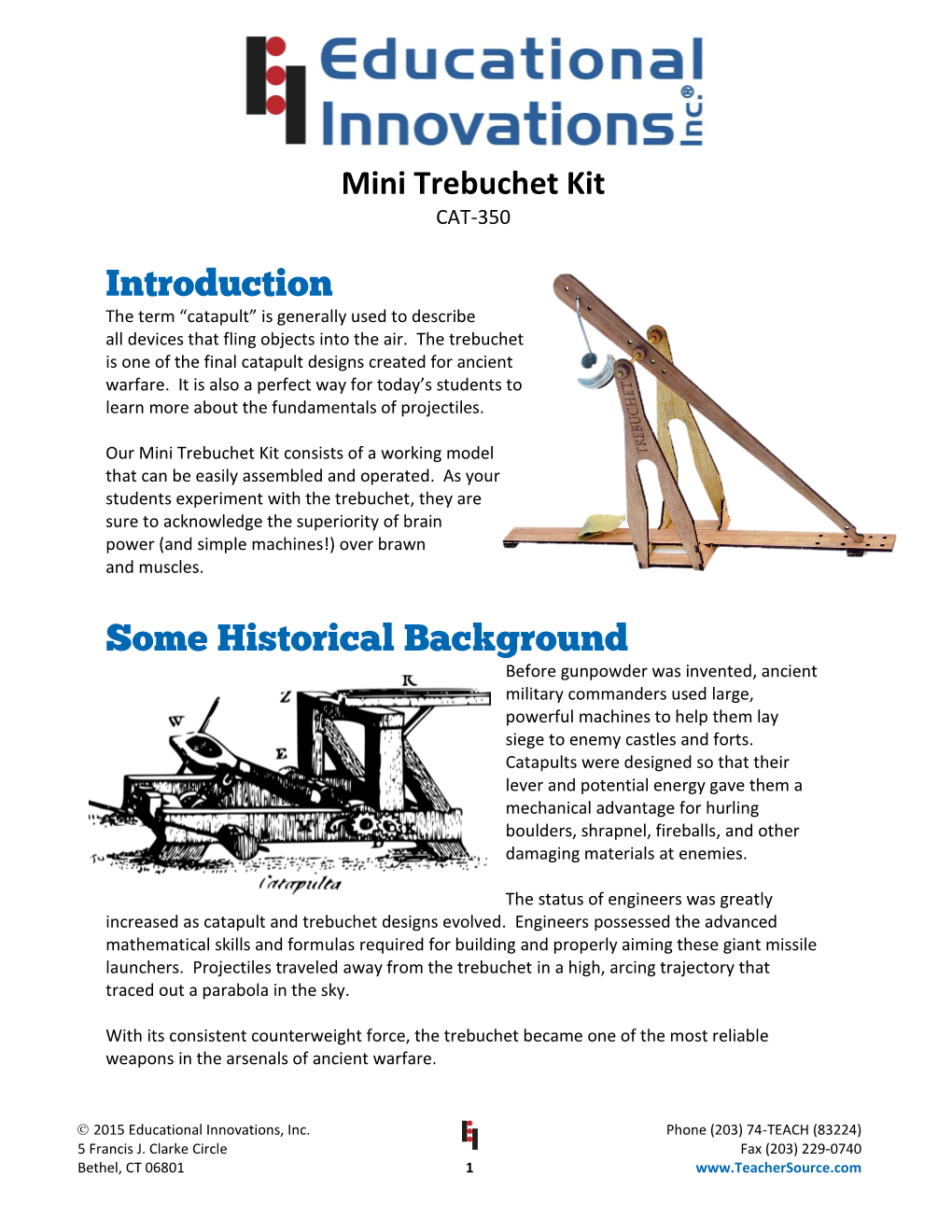 Mini Trebuchet Kit CAT-350