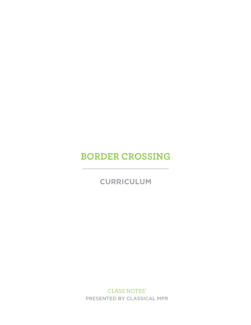 Border Crossing