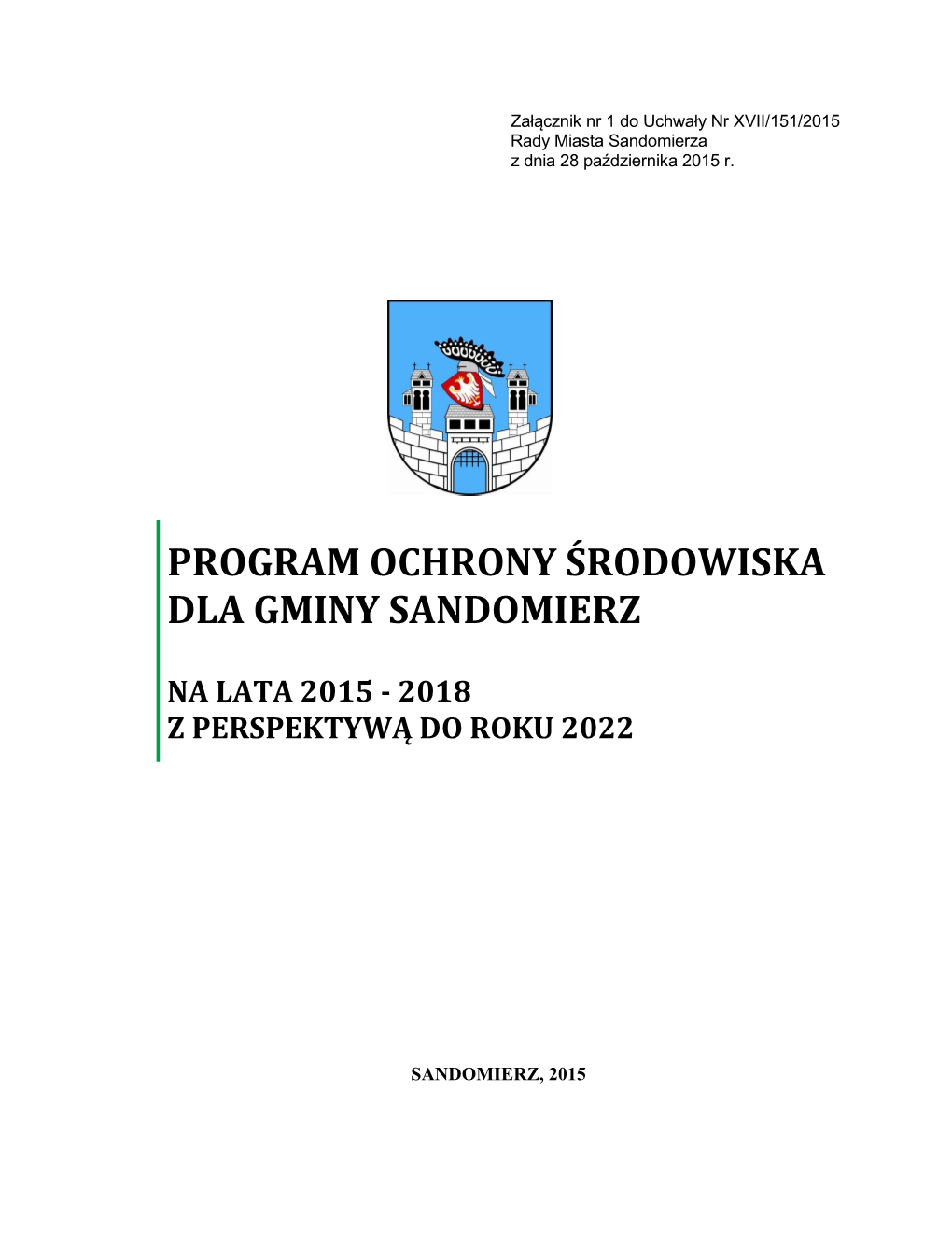 Program Ochrony Środowiska Dla Gminy Sandomierz