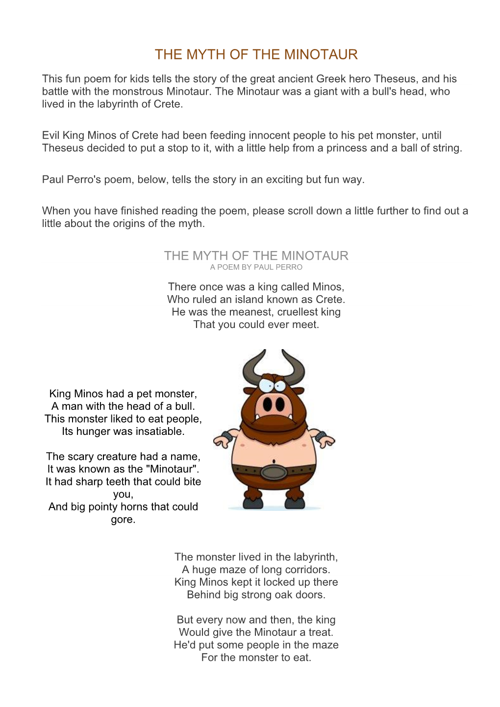 The Myth of the Minotaur