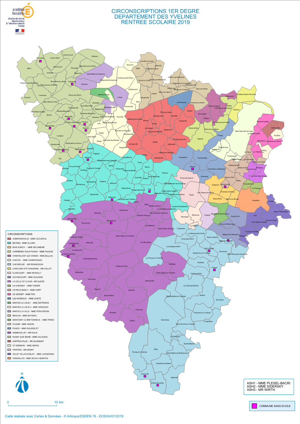 Circonscriptions 1Er Degre Departement Des Yvelines Rentree Scolaire 2019