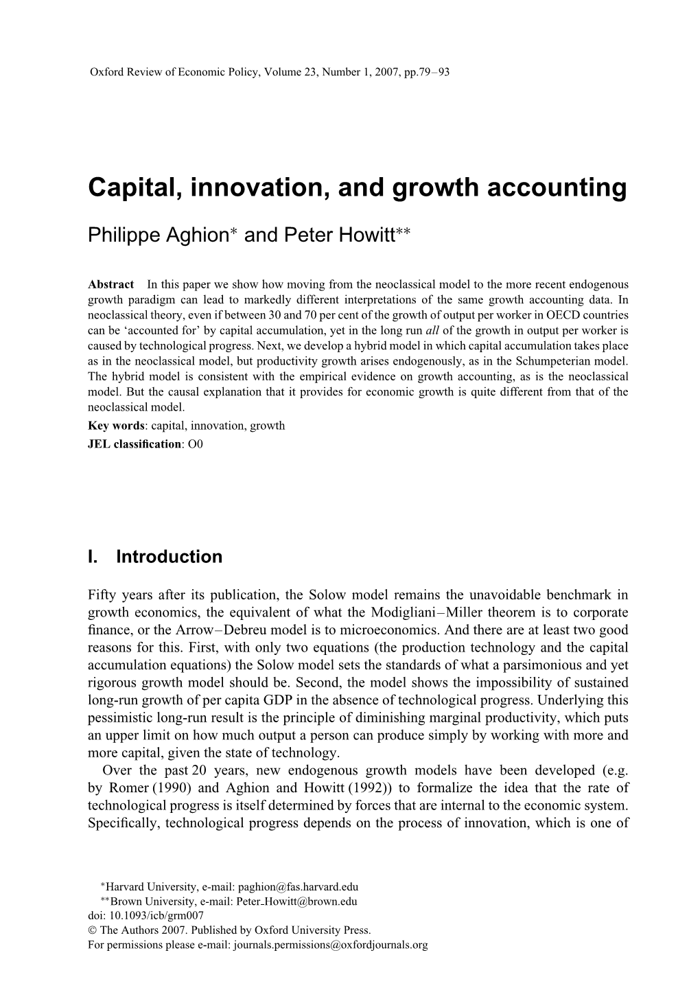 Capital, Innovation, and Growth Accounting
