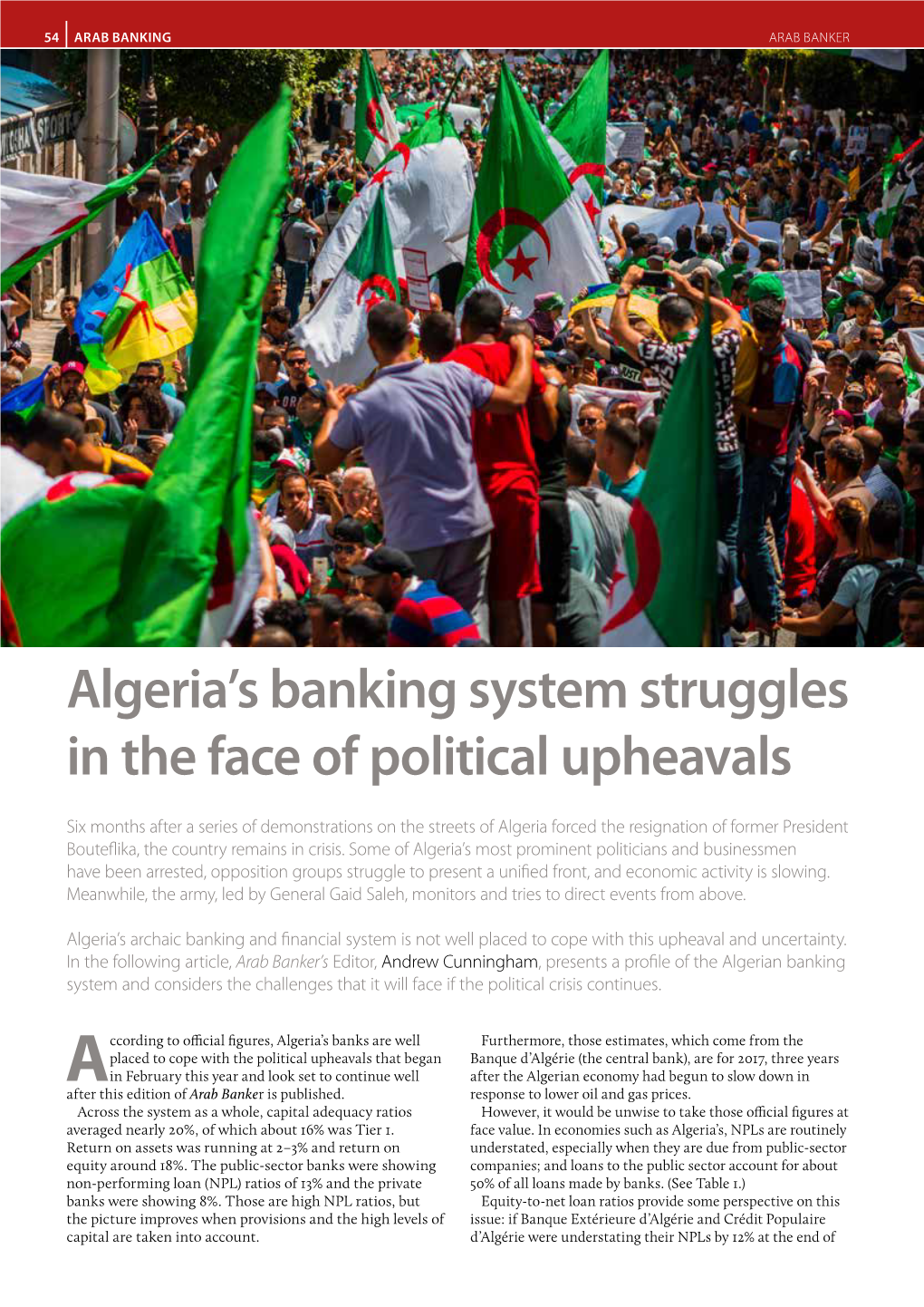 Algeria's Banking System Struggles in the Face of Political Upheavals