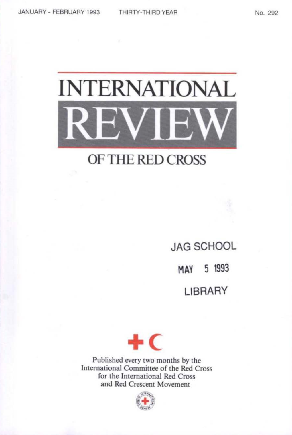 International Review of the Red Cross, January-February 1993