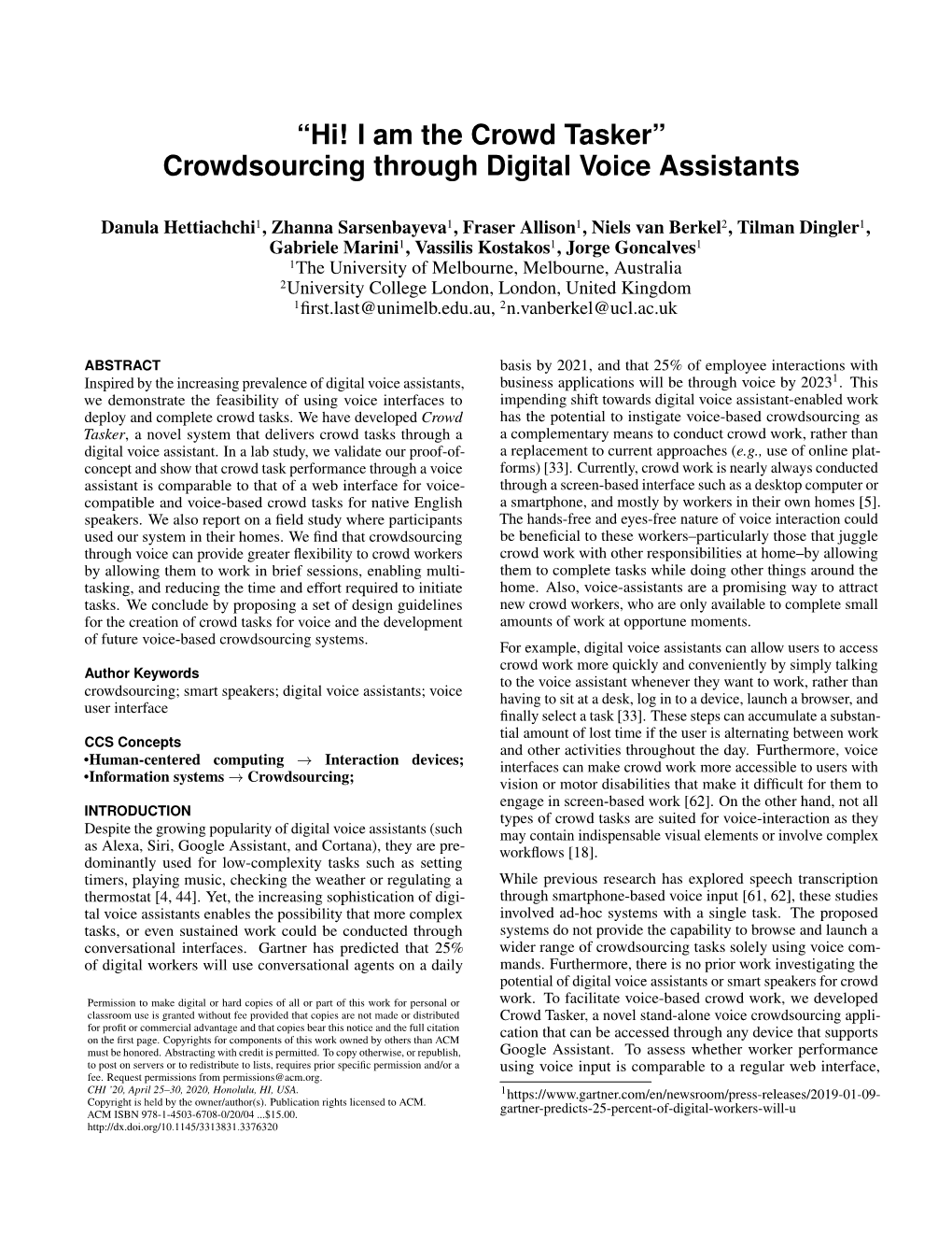 Crowdsourcing Through Digital Voice Assistants