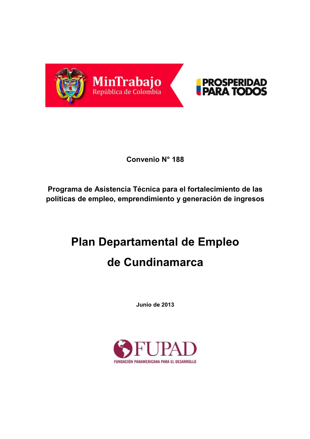 Plan Departamental De Empleo De Cundinamarca