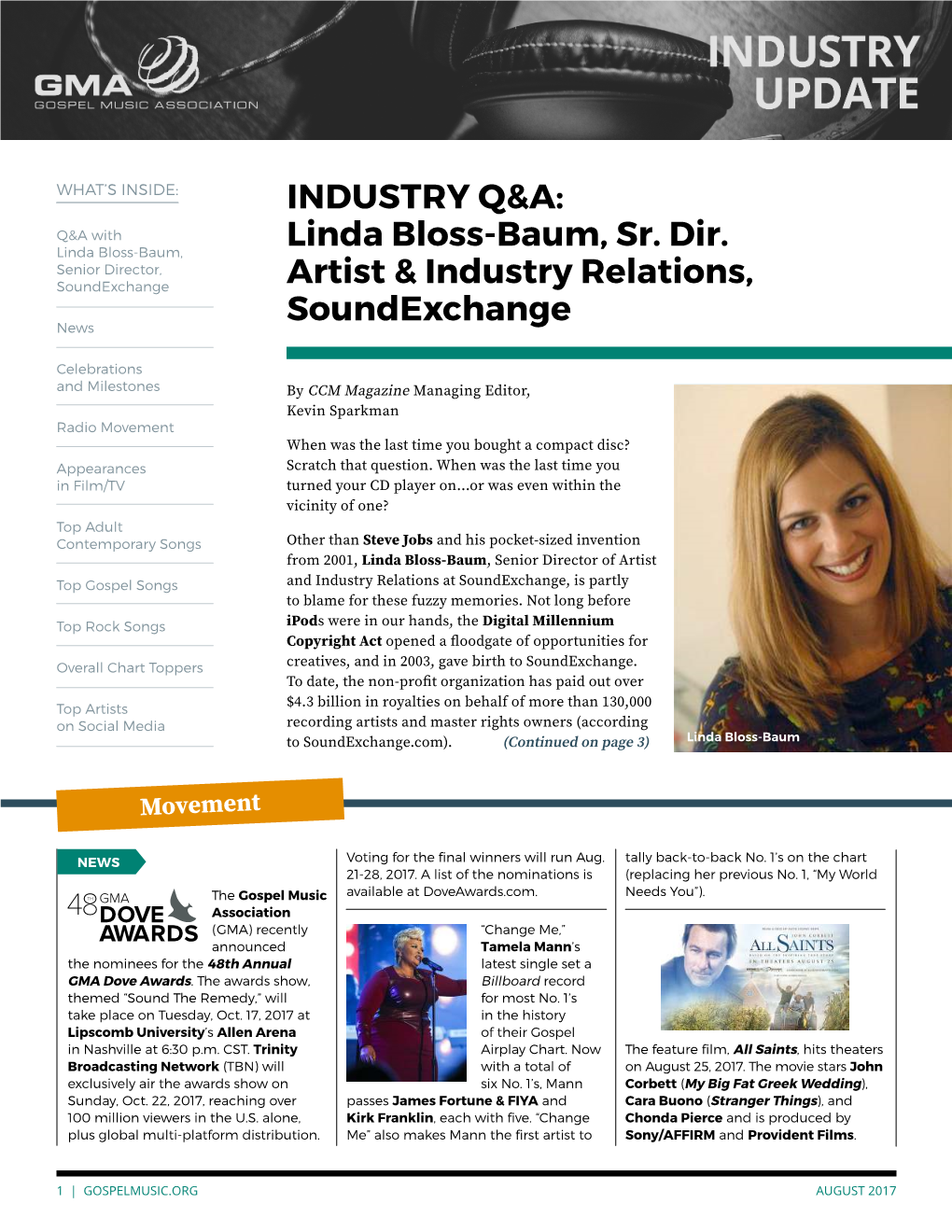 Linda Bloss-Baum, Sr. Dir. Artist & Industry Relations, Soundexchange