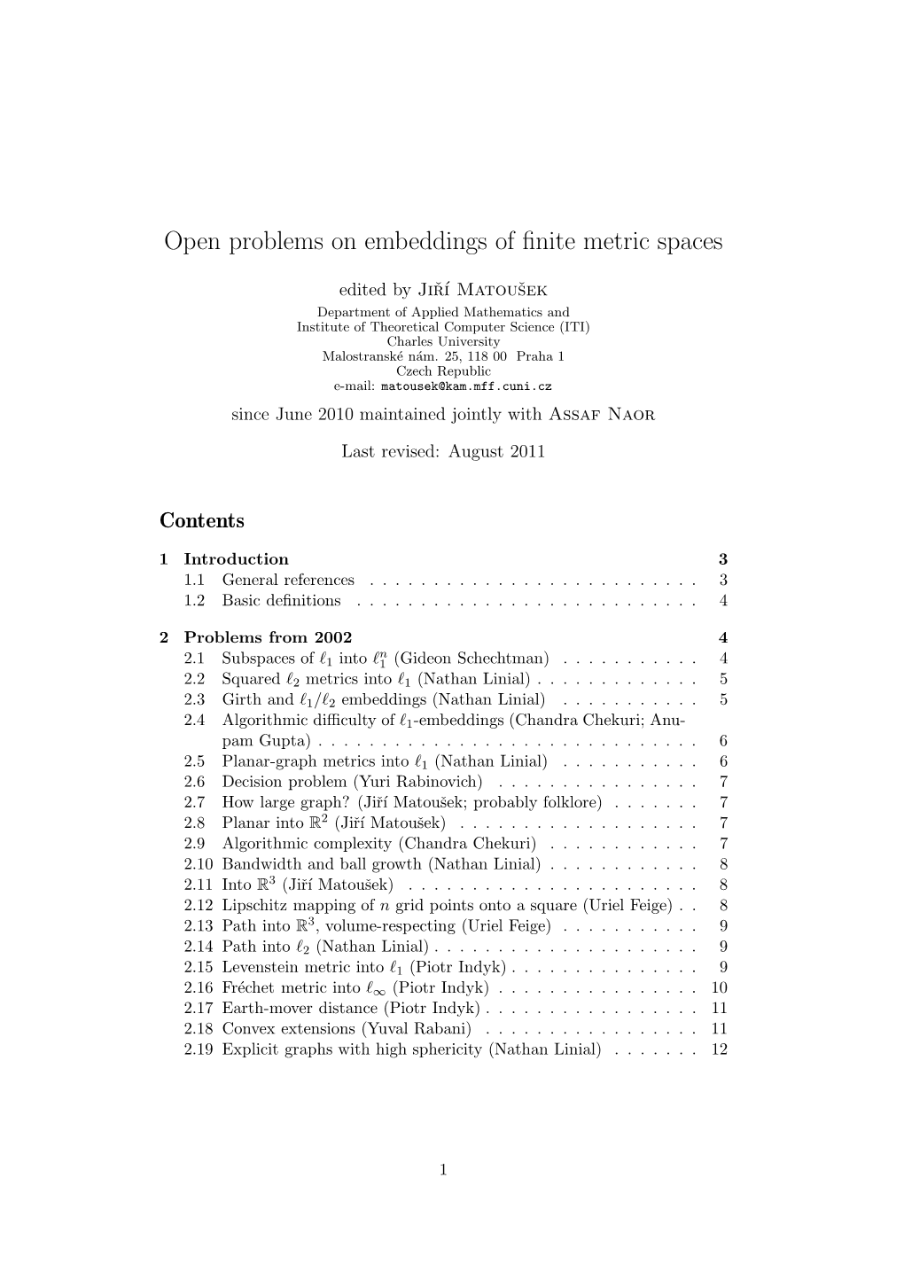 Open Problems on Embeddings of Finite Metric Spaces