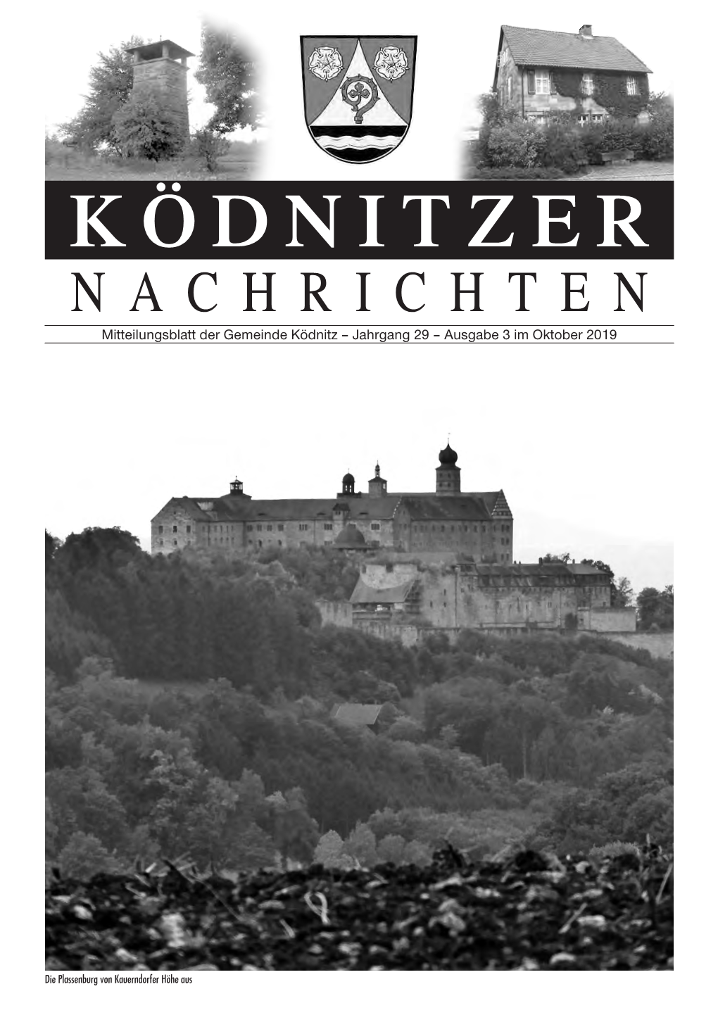 Mitteilungsblatt Der Gemeinde Ködnitz – Jahrgang 29 – Ausgabe 3 Im Oktober 2019