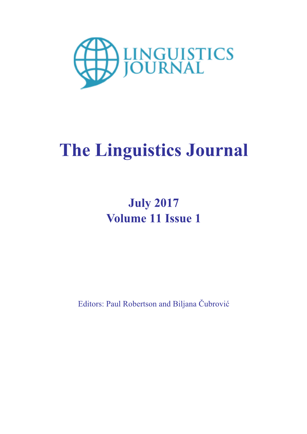 The Linguistics Journal