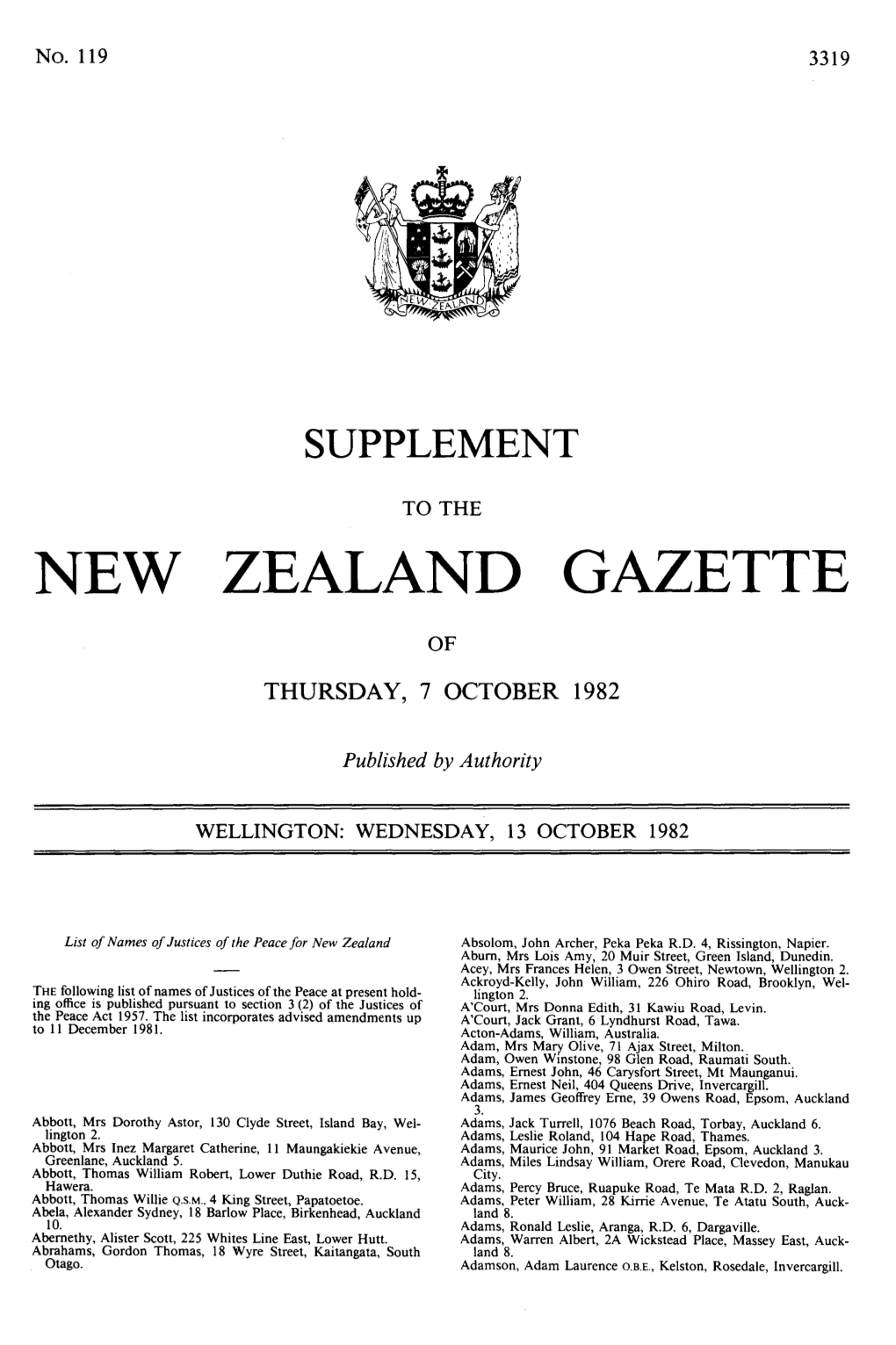 New Zealand Gazette