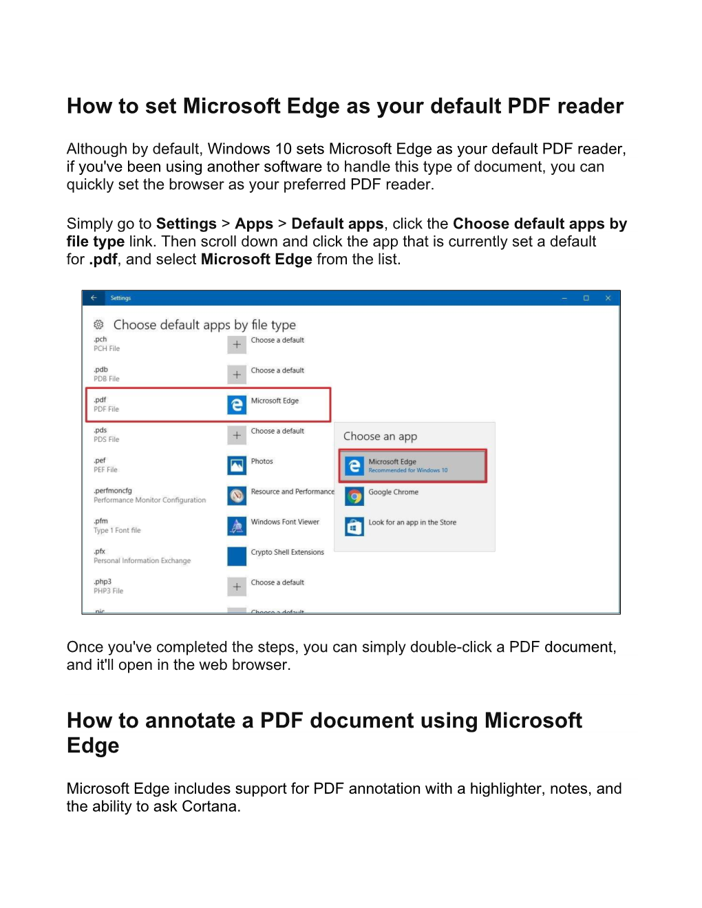 How to Set Microsoft Edge As Your Default PDF Reader How to Annotate