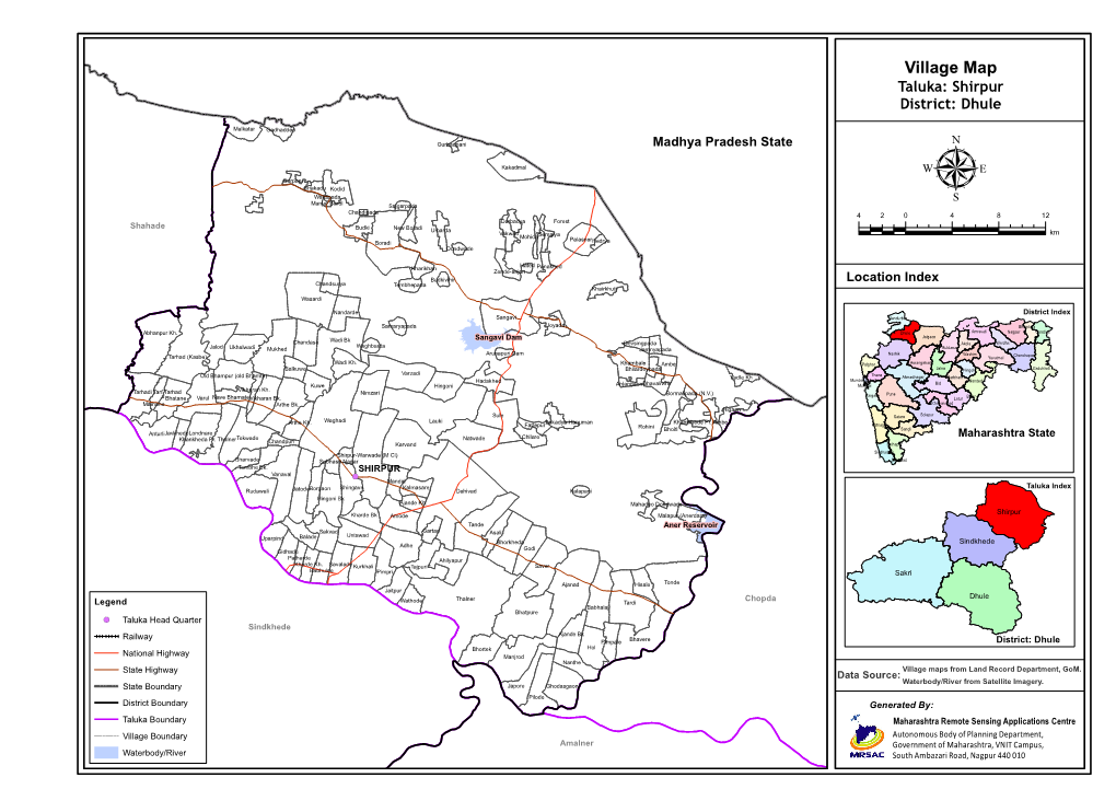 Village Map Taluka: Shirpur District: Dhule