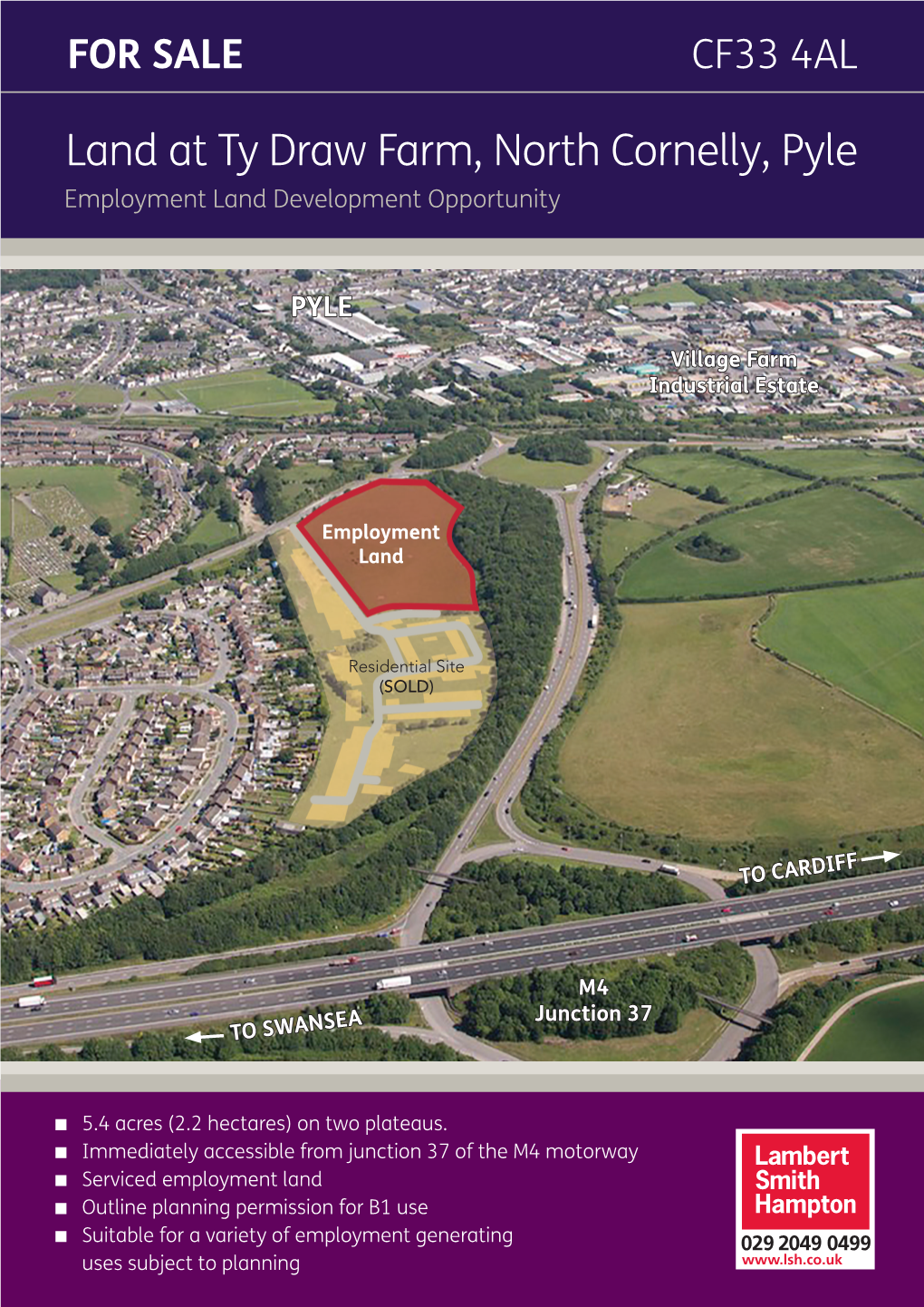 Land at Ty Draw Farm, North Cornelly, Pyle Employment Land Development Opportunity