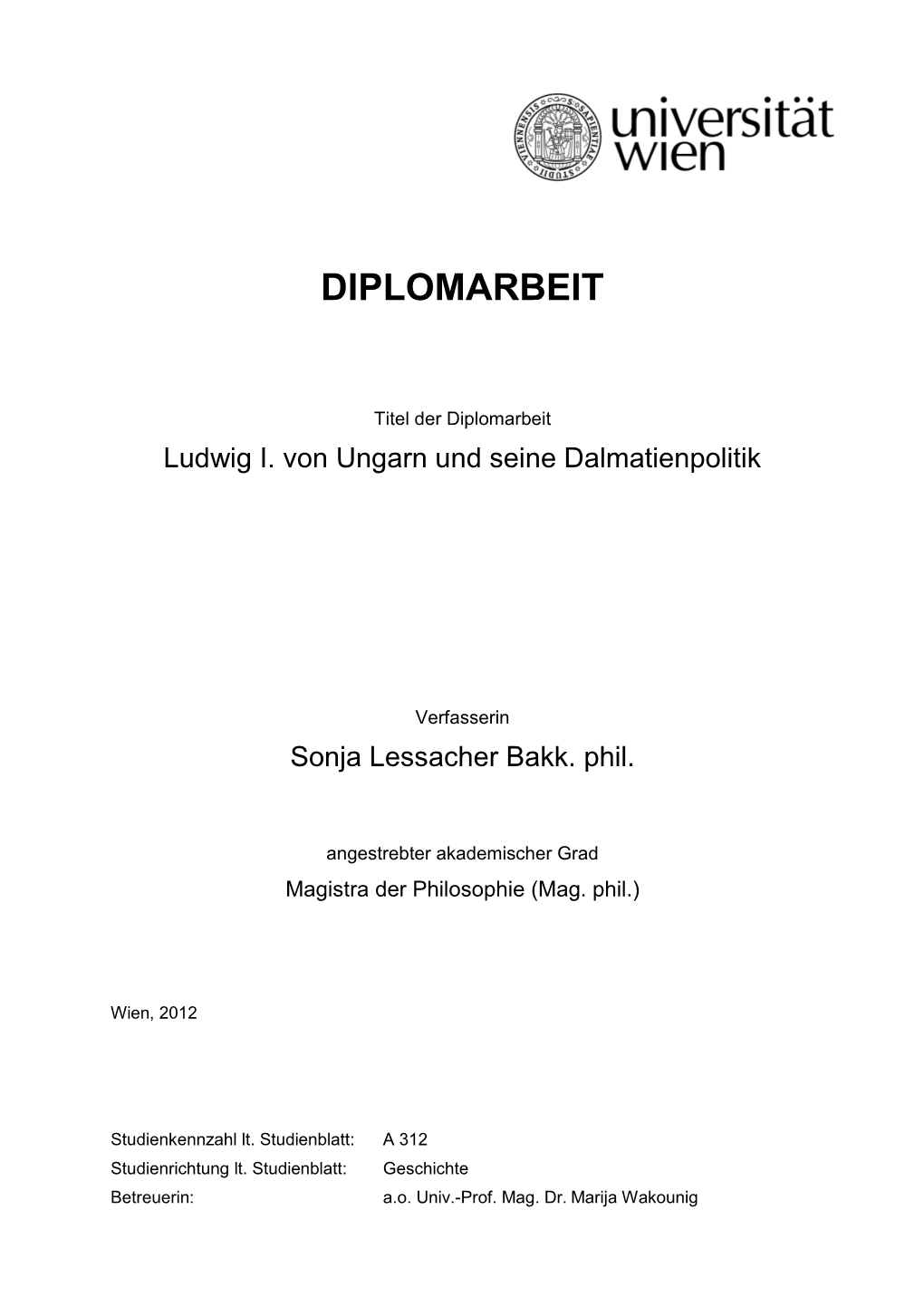 Diplomarbeit