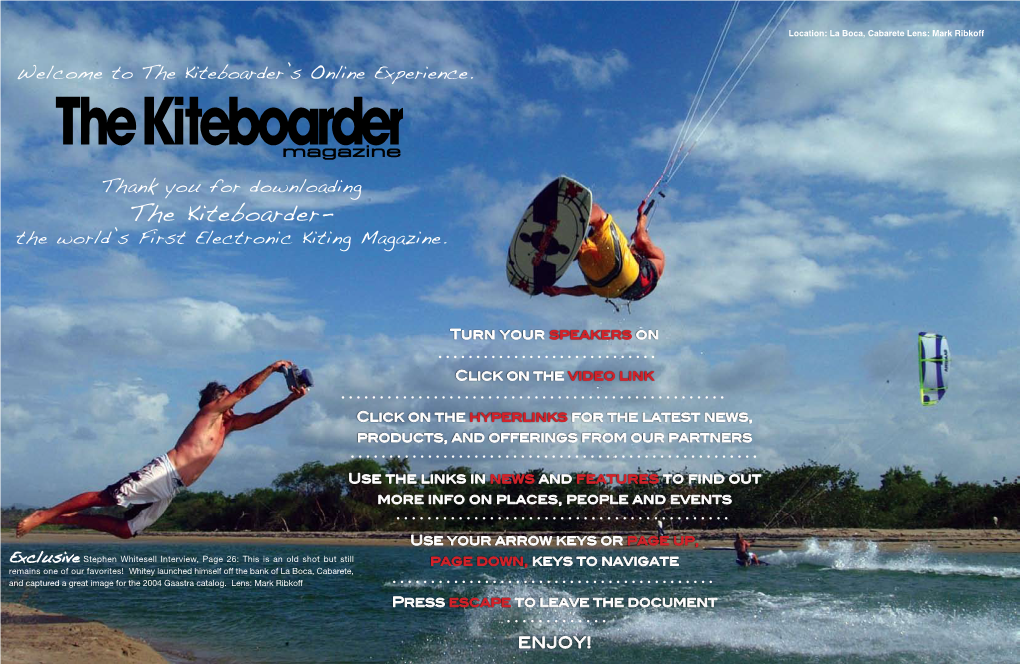 The Kiteboarder- the World’S First Electronic Kiting Magazine