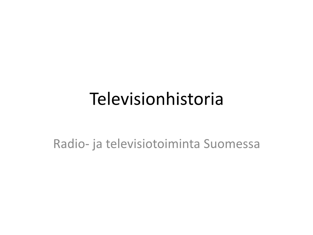 Televisionhistoria