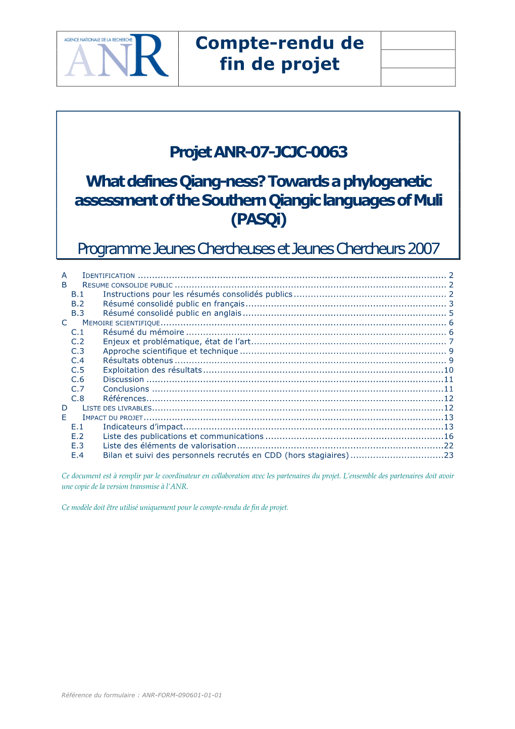 Compte-Rendu De Fin De Projet