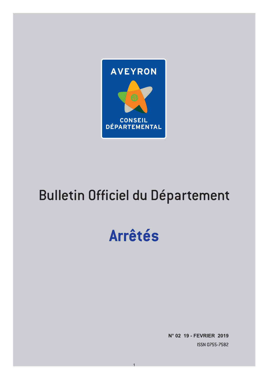 Arrêtés Du Conseil Départemental Février 2019