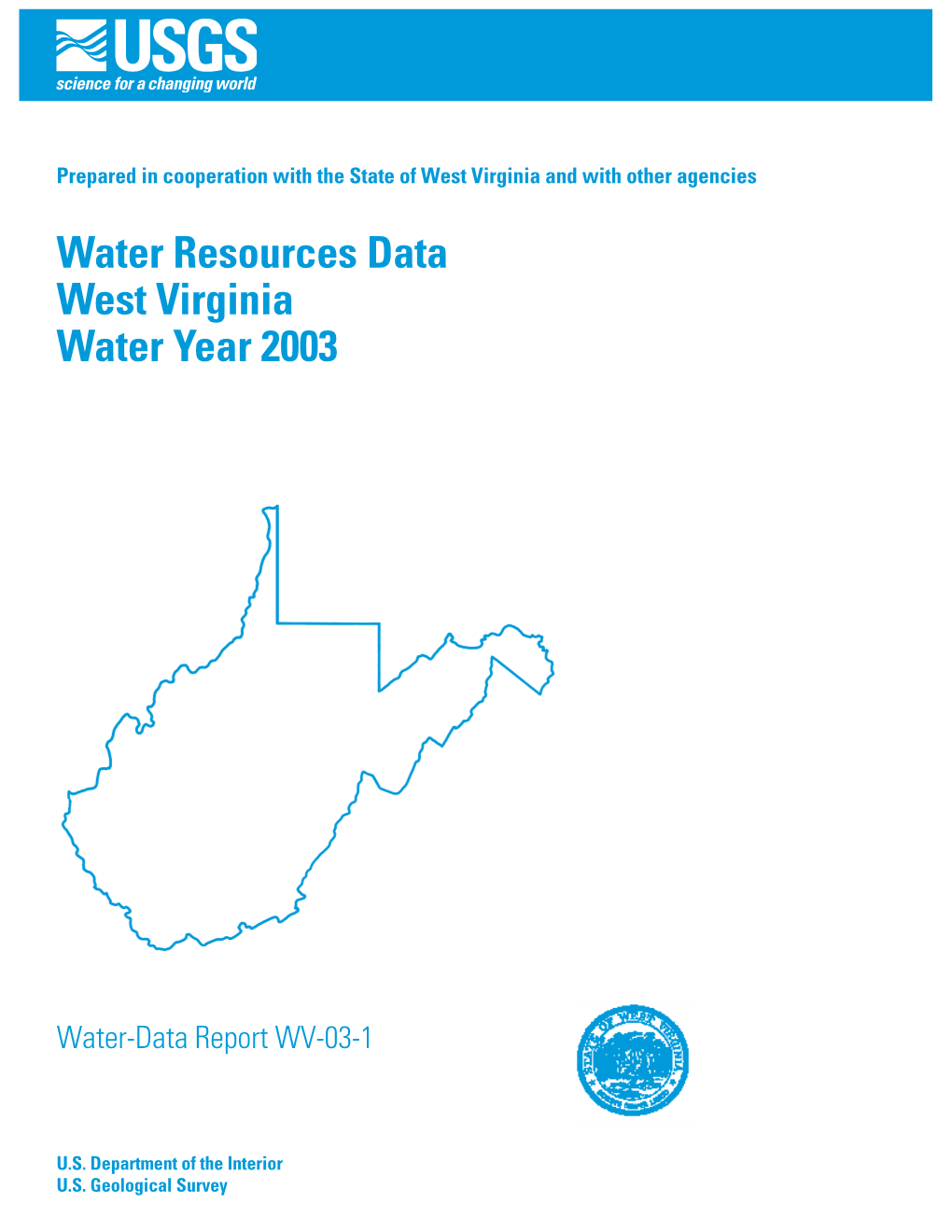 Water Resources Data West Virginia Water Year 2003