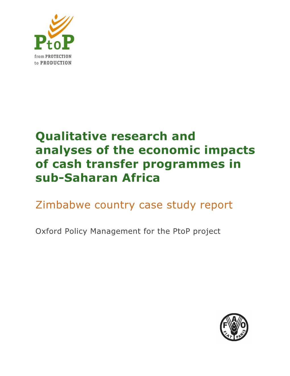 Qualitative Research and Analyses of the Economic Impacts of Cash Transfer Programmes In