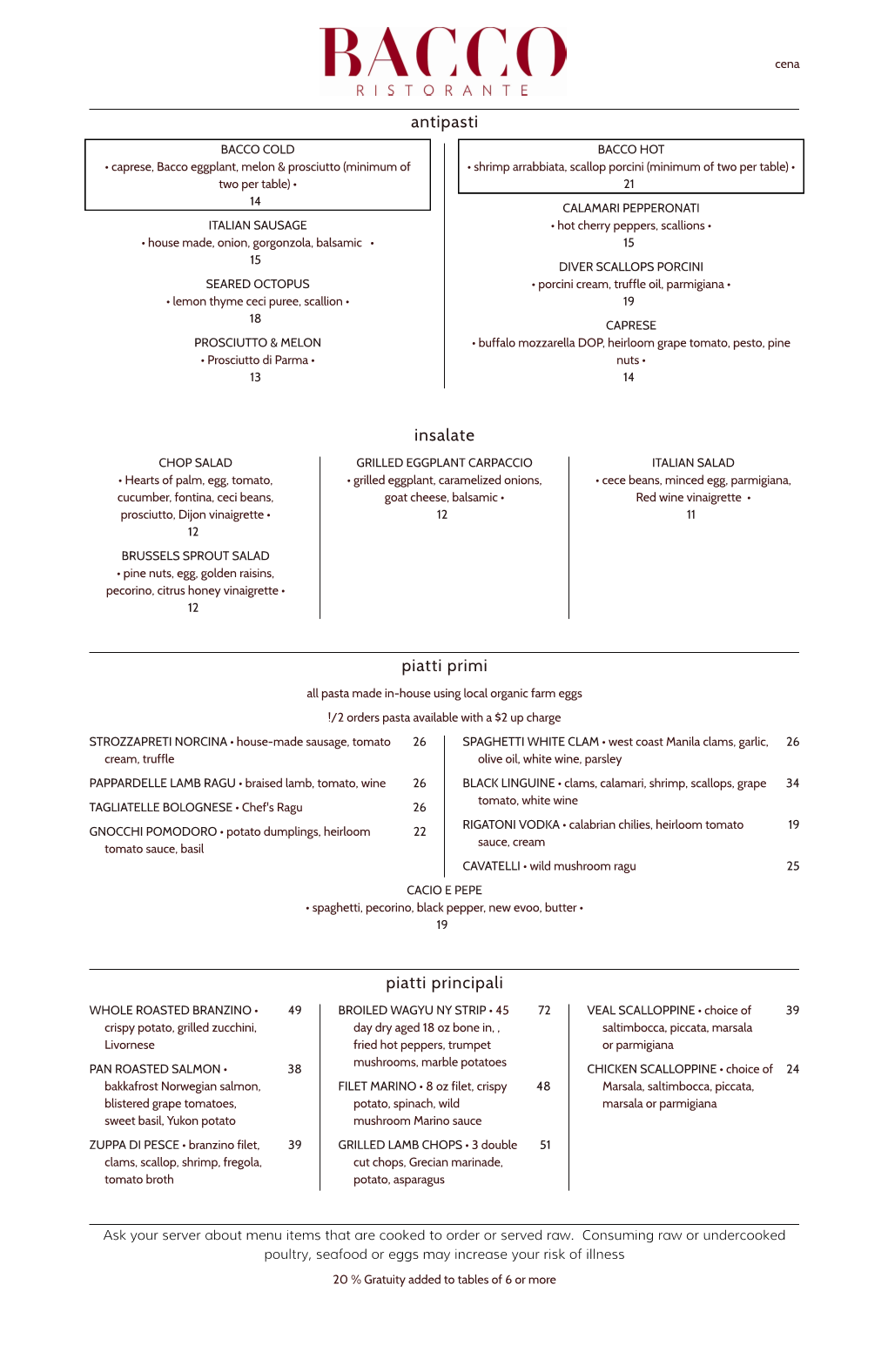 Copy of Bacco Dinner Menu 03.12.21