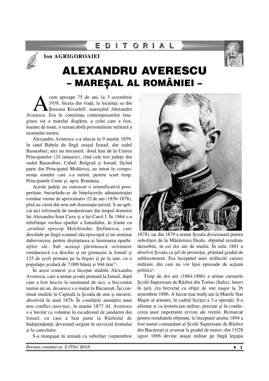 Alexandru Averescu – Mareªal Al României –