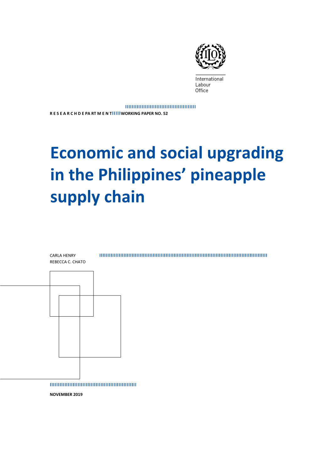 Economic and Social Upgrading in the Philippines' Pineapple Supply Chain