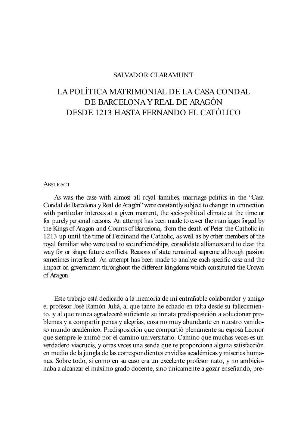 La Política Matrimonial De La Casa Condal De Barcelona Y Real De Aragón Desde 1213 Hasta Fernando El Católico