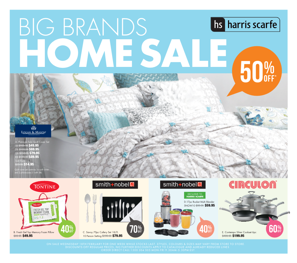 Big Brands Home Sale % 50 Off*