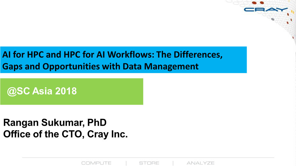 AI for HPC and HPC for AI Workflows: the Differences, Gaps and Opportunities with Data Management