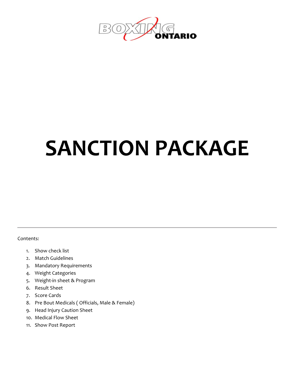 Sanction Package