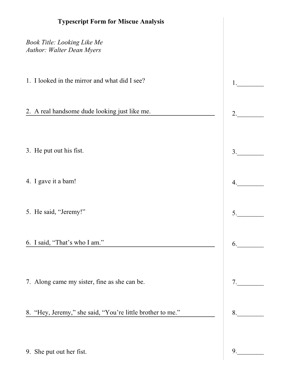 Typescript Form for Miscue Analysis s1